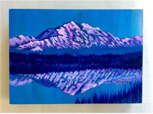 Alice Tersteeg's “Denali Morning" Painting on Wood