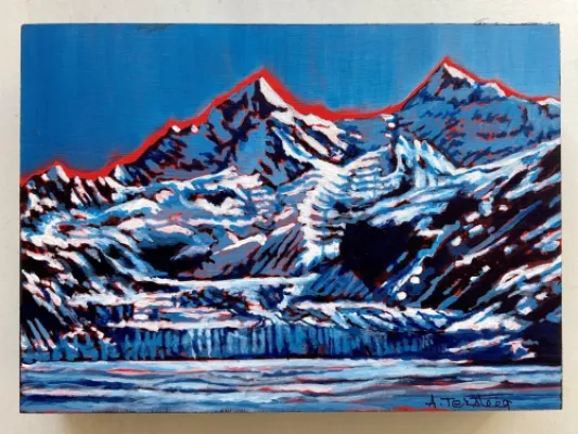 Alice Tersteeg's “Glacier Bay" Painting on Wood