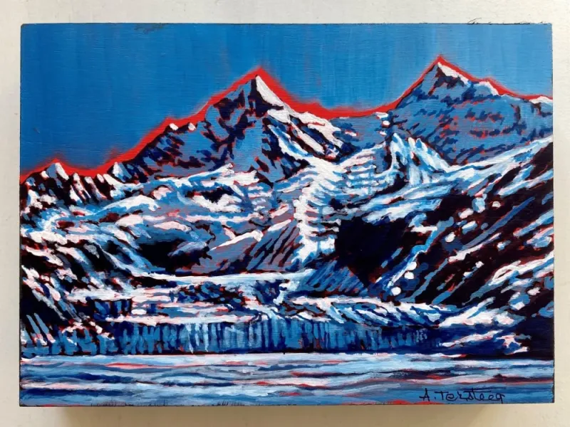 Alice Tersteeg's “Glacier Bay" Painting on Wood