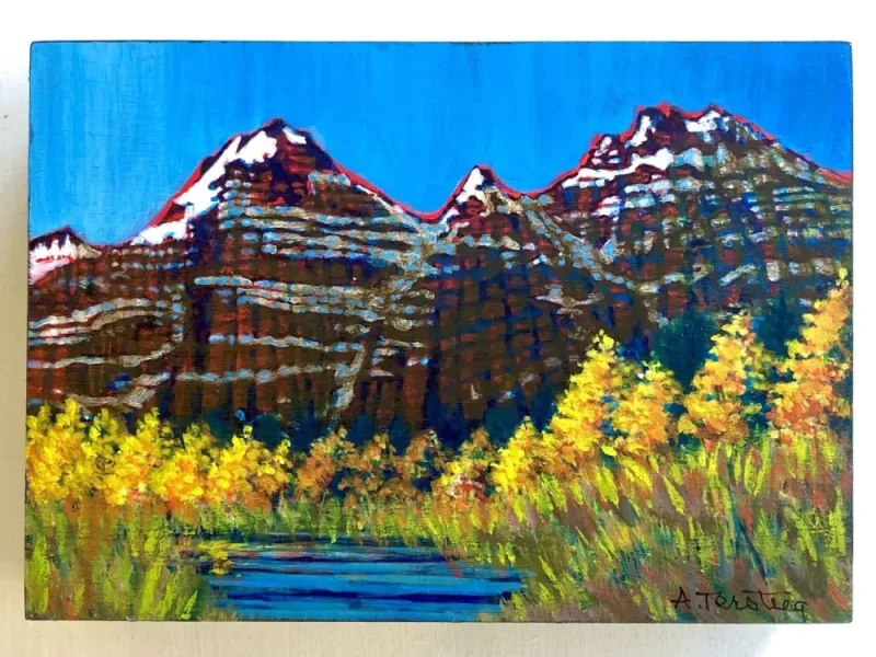 Alice Tersteeg's “Autumn Gold" Painting on Wood