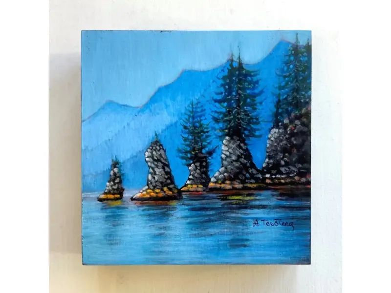 Alice Tersteeg's “Kenai Fjord" Painting on Wood