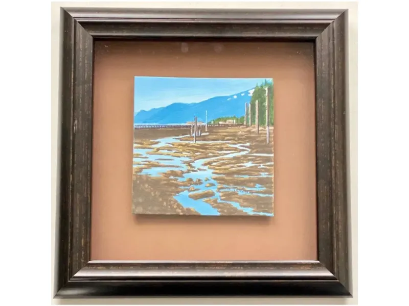 Alice Tersteeg's “Norway Point II" Original Watercolor Framed Painting