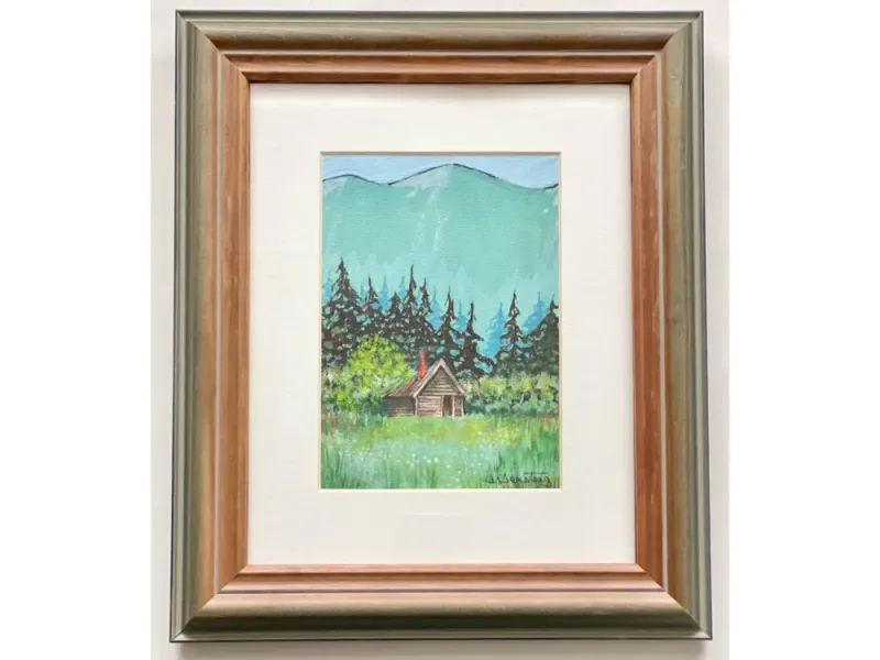 Alice Tersteeg's “Cabin in Wildmeadow" Framed Painting