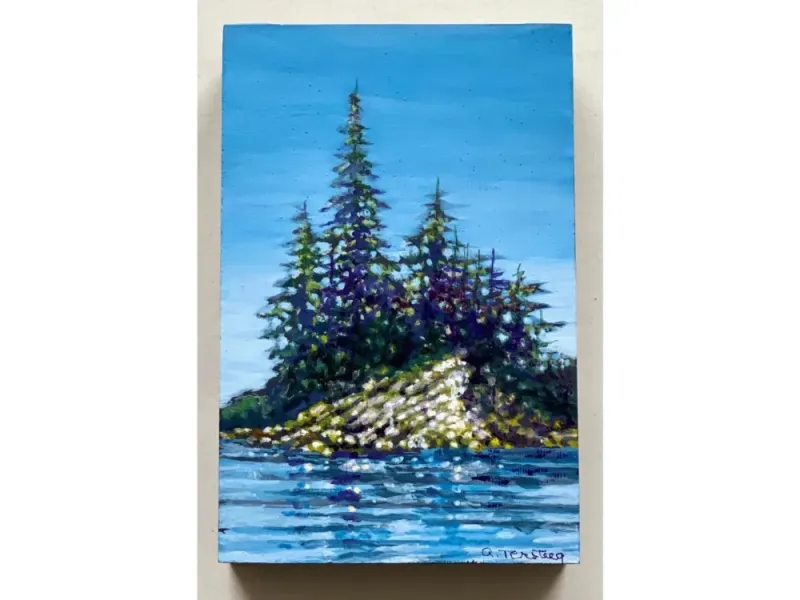 Alice Tersteeg's “Island" Painting on Wood
