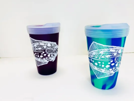 Artsy Rubber Cup With Lid