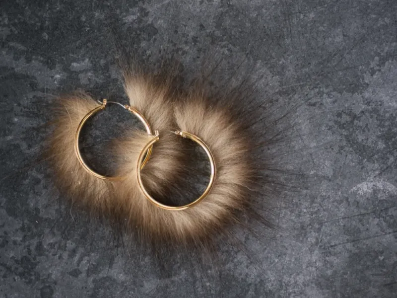 Giant Wolverine Hoop Earrings - Gold finish