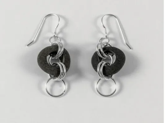 Cascading Circles Rock Earrings