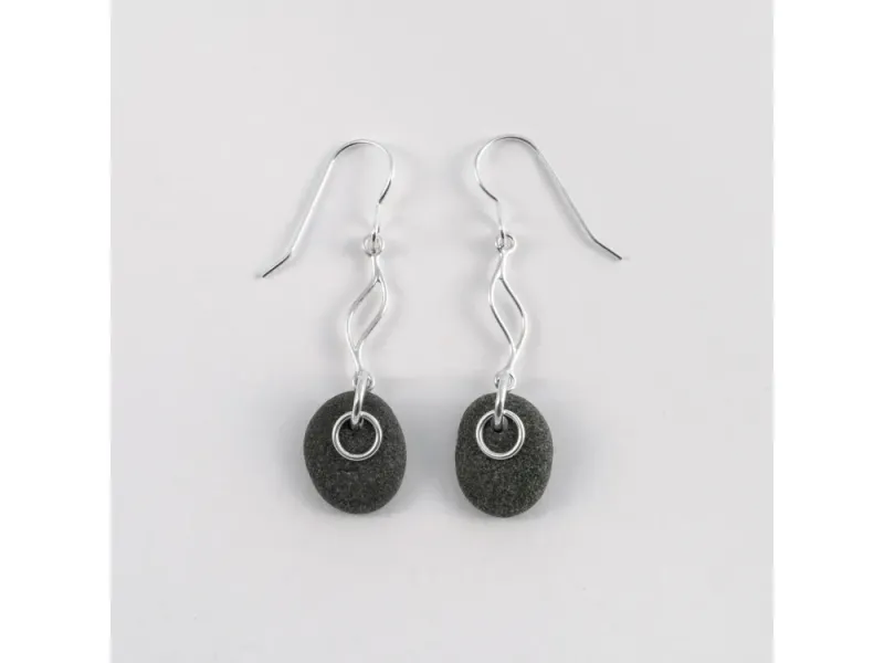 Double Swirl Rock Earrings