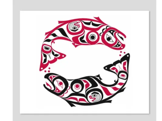 Allie High's "Salmon Cycle" Art Card