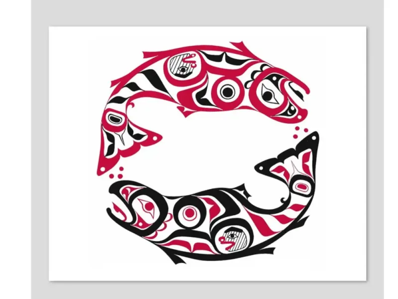 Allie High's "Salmon Cycle" Art Card