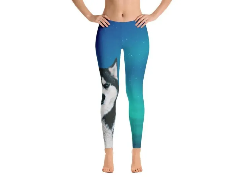 Husky Aurora Borealis Leggings
