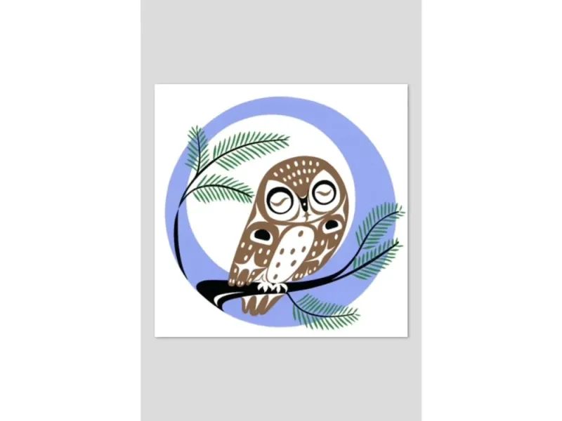 Allie High's "Boreal Night Owl" Art Card