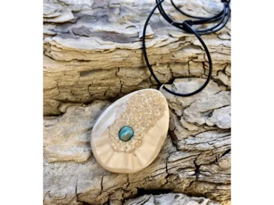 Johnny Ellis's Fossil Ivory Abalone Pendant #1