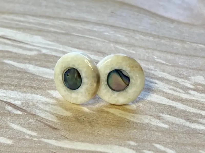 Johnny Ellis's Fossil Ivory Post Earrings #4