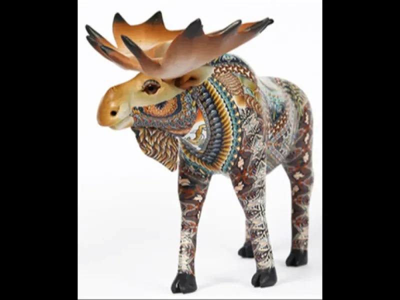 "Moose" Fimo Creations Polymer Clay Sculpture by Jon Anderson