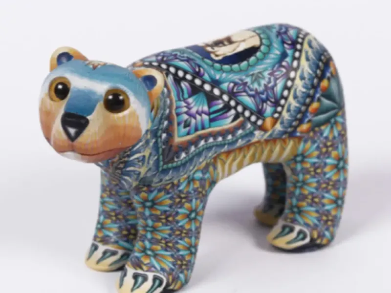 "Polar Bear" Fimo Creations Polymer Clay Sculpture by Jon Anderson