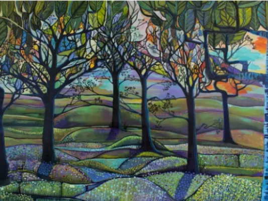 Canvas Embellished Print “Enchanted Forest” by Katie Sevigny