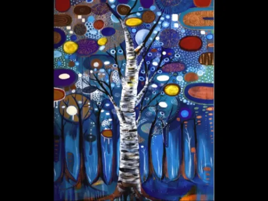 Giclée Art Print “ Fire Tree” by Katie Sevigny