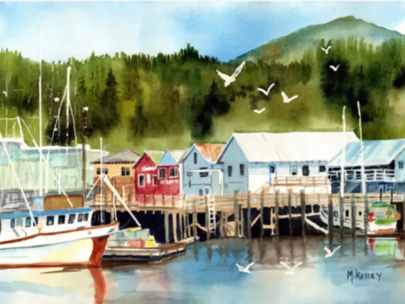  Water Color Art Print “Bar Harbor” by Maida Kelly