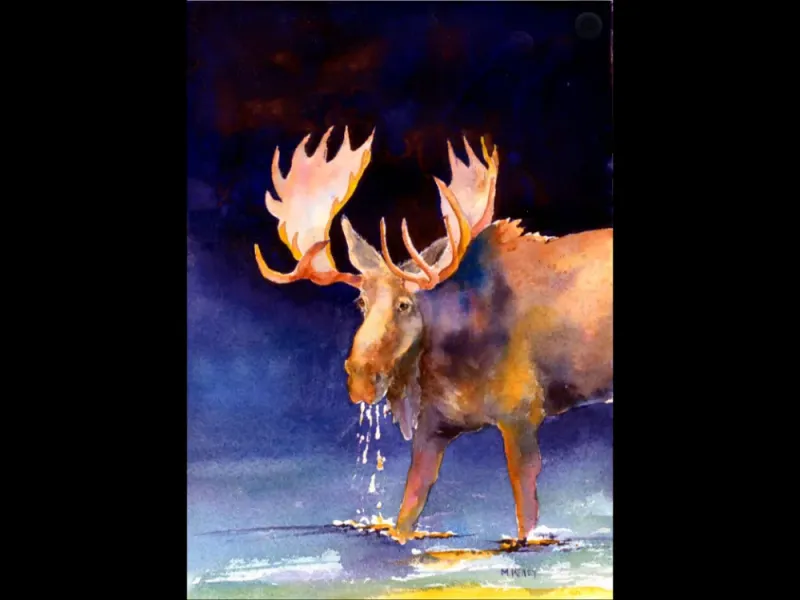  Water Color Art Print "Taking a Break” by Maida Kelly