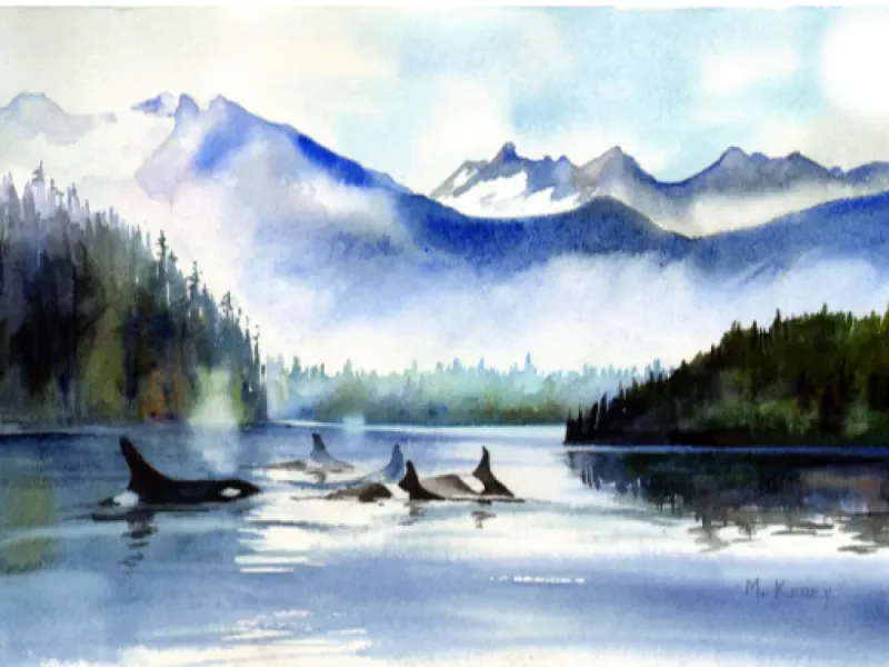  Water Color Art Print “New Pod” by Maida Kelly