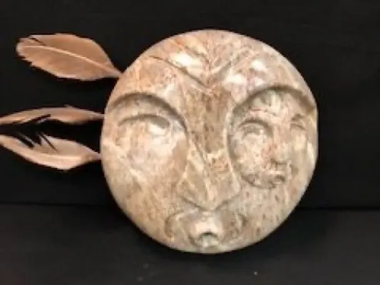 "Soapstone Carved Wall Hanging" On A Soapstone By Ron Ekemo