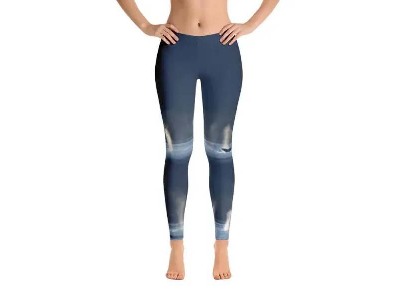 Whales in Silver Bay Leggings