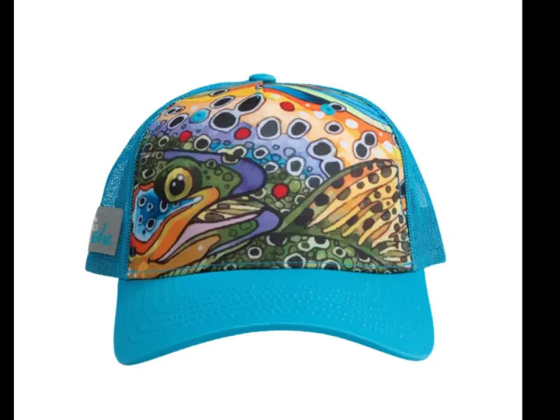 Unbound Brown Abstract Trucker Hat