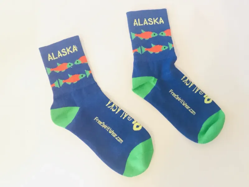 Alaska Salmon Socks
