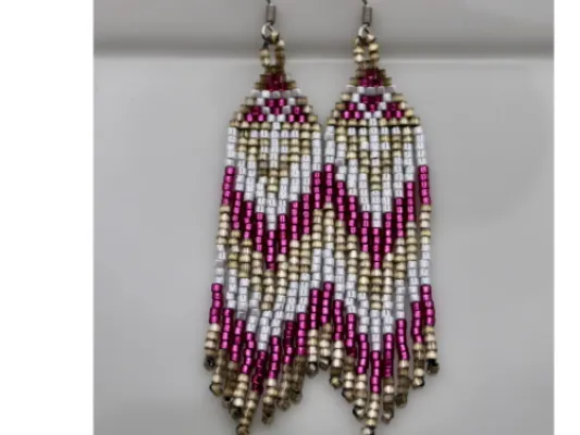 Beaded Fringe Earring - Multicolor