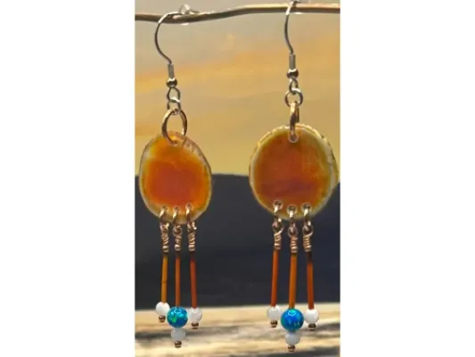 “Midnight Sun” Moose Antler Earrings