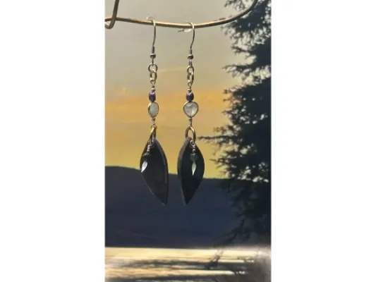 “Leaves” Moose Antler Earrings