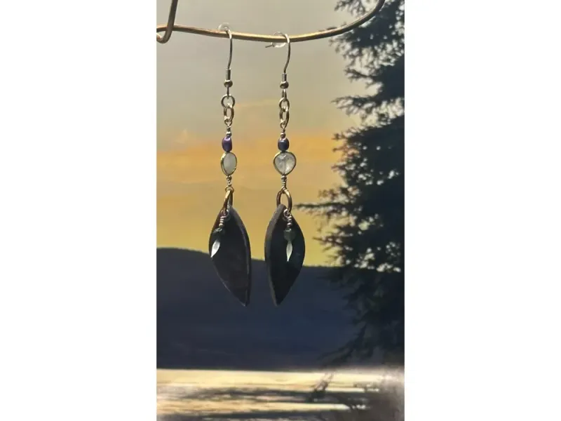 “Leaves” Moose Antler Earrings