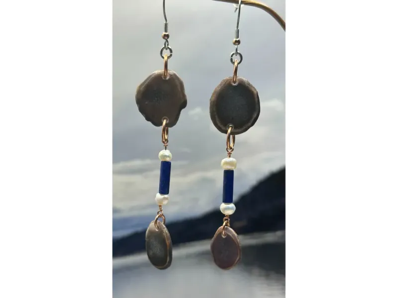 “Fall Night” Moose Antler Earrings