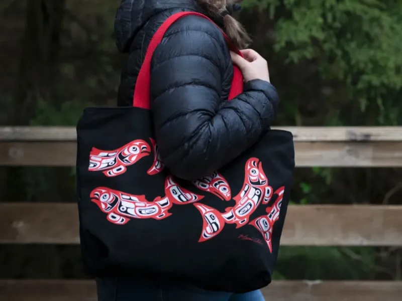 Salmon Run Tote Bag