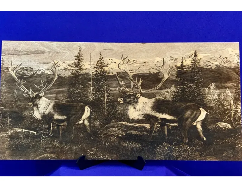 Caribou with Mountains