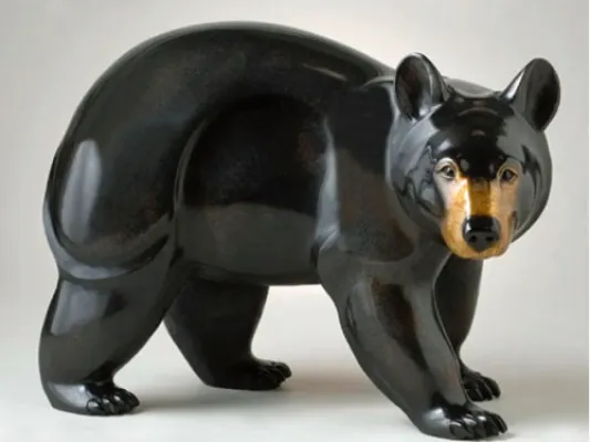 Jacques And Mary Regat's Black Bear Bronze Sculpture