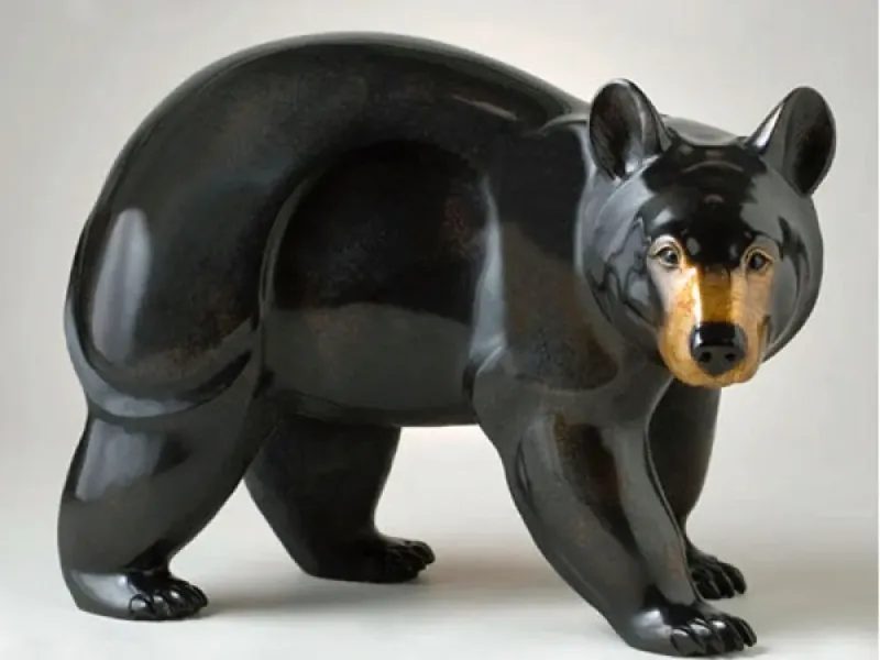 Jacques And Mary Regat's Black Bear Bronze Sculpture