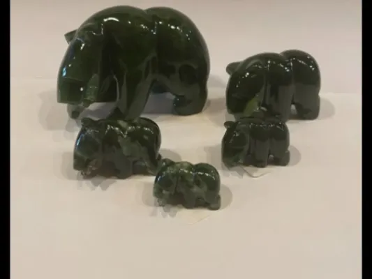 Jade Bear With Fish