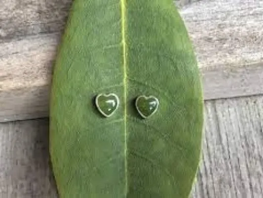 Jade Heart Earrings