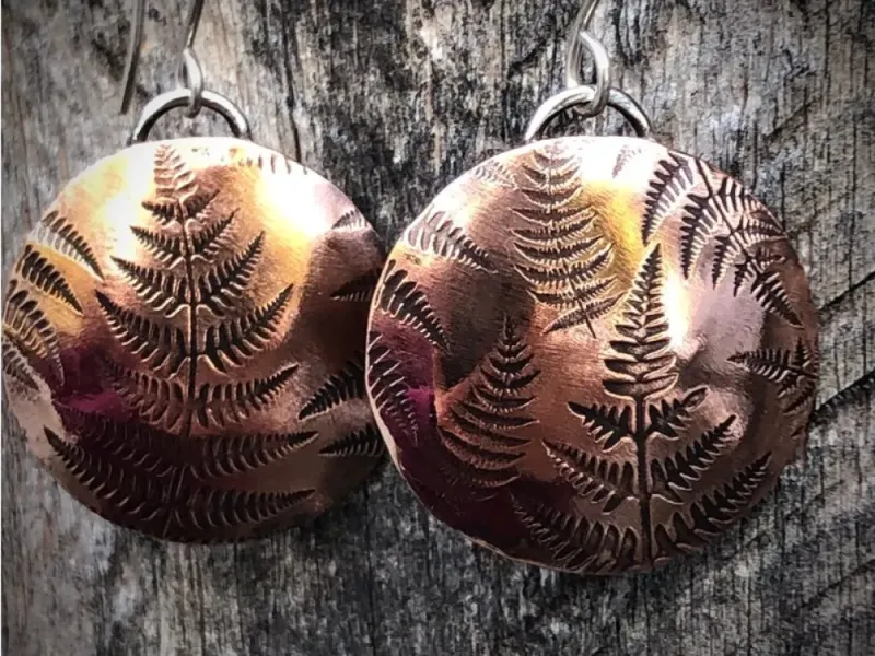 Botanical Copperfern Earrings