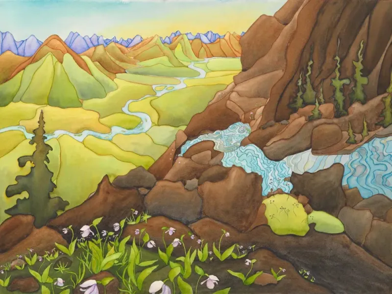 Waterfall above the Wind River