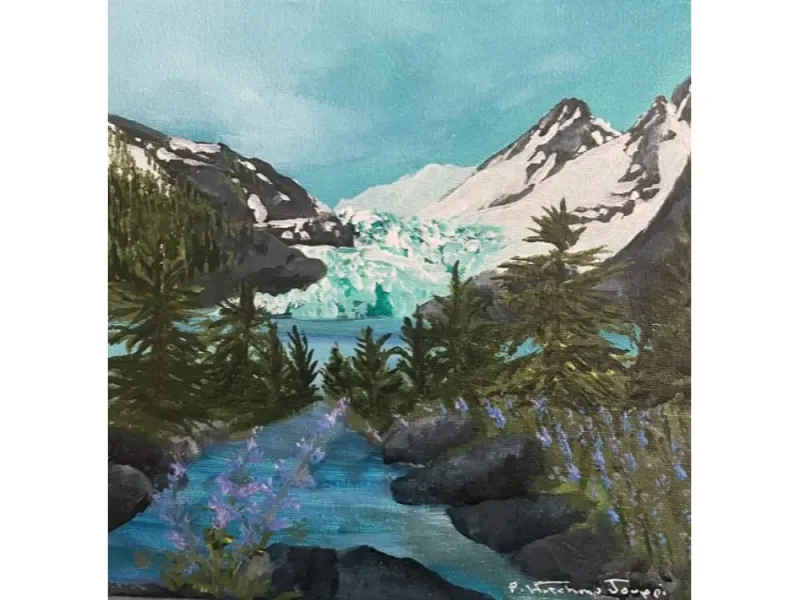 Original Miniature Mendenhall Glacier Paintings