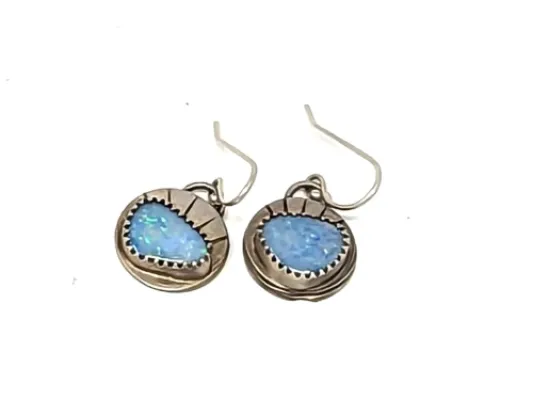 Circular Stone Earrings