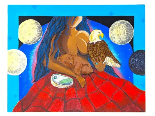 Phases of the Moon Painting