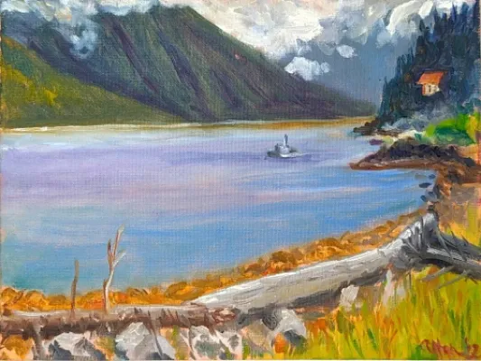 Raven Drive View 11x14 (Oil On Canvas)