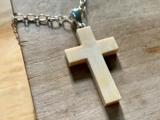 Woolly Mammoth Cross Pendant
