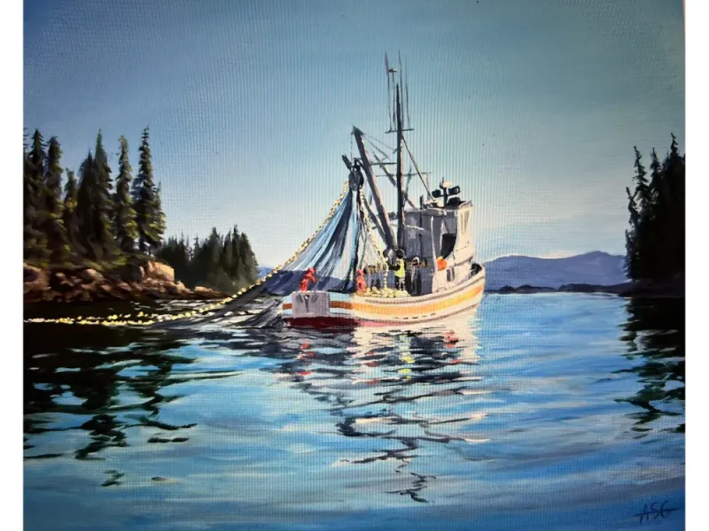 Salmon Fishing at Amalga Harbor, Juneau, Alaska