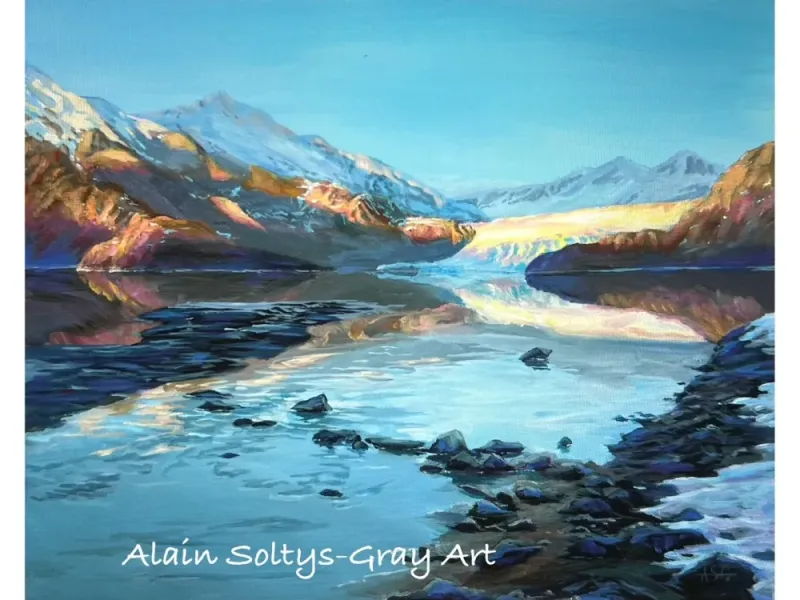 Sunset at the Mendenhall Glacier, Juneau, Alaska