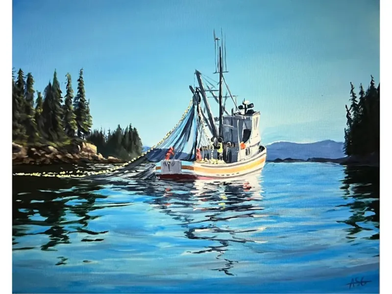Salmon Fishing at Amalga Harbor, Juneau, Alaska